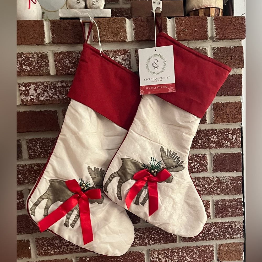 Beautiful Christmas Stockings- $25/pair.  EUC 🎄🎅🏻🎄